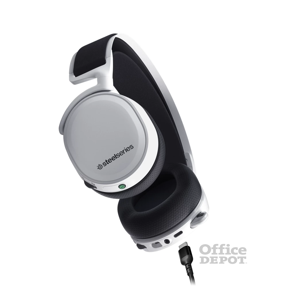 SteelSeries Arctis 7+ fehér vezeték nélküli gamer headset