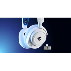 SteelSeries Arctis Nova 7P vezeték nélküli fehér gamer headset SteelSeries Arctis Nova 7P vezeték nélküli fehér gamer headset