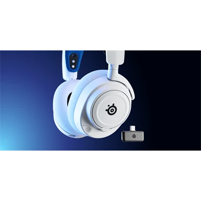 SteelSeries Arctis Nova 7P vezeték nélküli fehér gamer headset SteelSeries Arctis Nova 7P vezeték nélküli fehér gamer headset