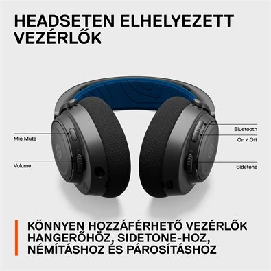 Steelseries Arctis Nova 7P vezeték nélküli kék-fekete gamer headset Steelseries Arctis Nova 7P vezeték nélküli kék-fekete gamer headset
