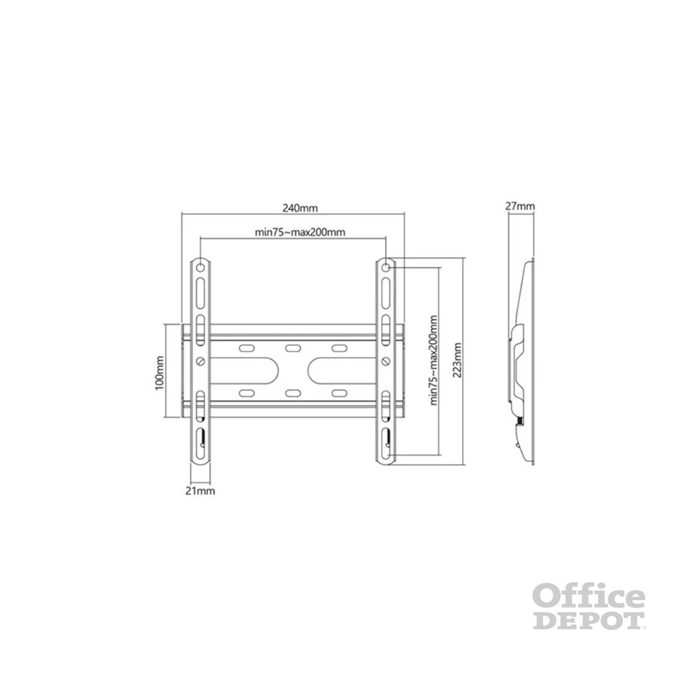 Stell SHO 4200 Slim 23"-42" VESA 200x200 fix fali konzol