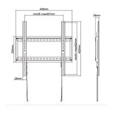 Stell SHO 5200 32"-70" fix fekete fali konzol Stell SHO 5200 32"-70" fix fekete fali konzol