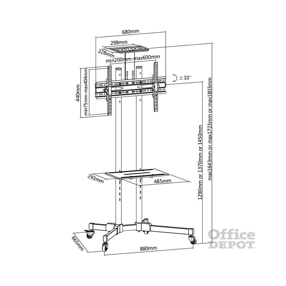 Stell SOS 4000 40"-70" VESA 600x400 prezentációs állvány