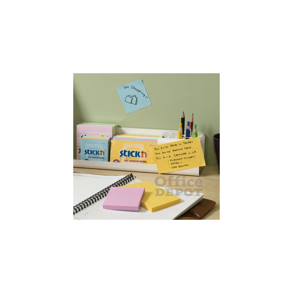 Stick`N 360° 76x76 mm 100 lap narancssárga öntapadó jegyzettömb