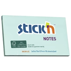 Stick`N 76x127mm 90lap környezetbarát pasztell kék jegyzettömb Stick`N 76x127mm 90lap környezetbarát pasztell kék jegyzettömb