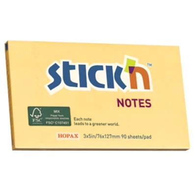 Stick`N 76x127mm 90lap környezetbarát pasztell narancs jegyzettömb Stick`N 76x127mm 90lap környezetbarát pasztell narancs jegyzettömb