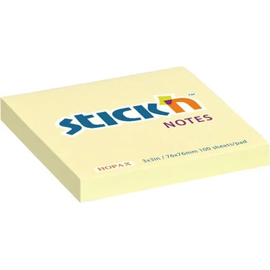 Stick`N 76x76 mm 100 lap pasztell sárga öntapadó jegyzettömb Stick`N 76x76 mm 100 lap pasztell sárga öntapadó jegyzettömb