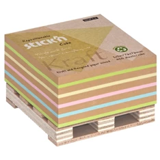 Stick`N KraftCube 76x76 mm 400 lap színes öntapadó újrahasznosított jegyzettömb Stick`N KraftCube 76x76 mm 400 lap színes öntapadó újrahasznosított jegyzettömb