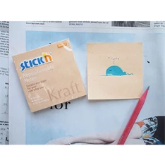 Stick`N KraftNotes 76x76 mm 100 lap öntapadós natúr újrahasznosított jegyzettömb Stick`N KraftNotes 76x76 mm 100 lap öntapadós natúr újrahasznosított jegyzettömb