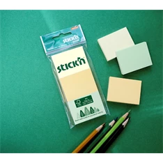 Stick`N 38x51 mm 3x100 lap (3 tömb/csomag) vegyes pasztell színek öntapadó jegyzettömb Stick`N 38x51 mm 3x100 lap (3 tömb/csomag) vegyes pasztell színek öntapadó jegyzettömb