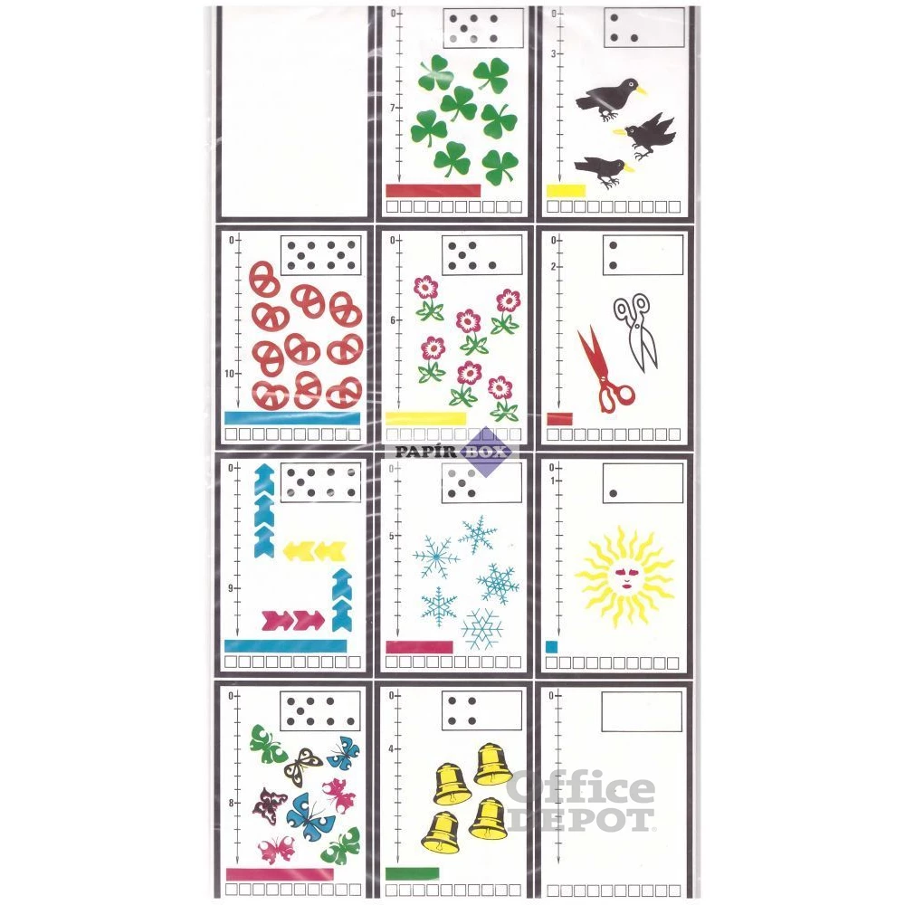 1. osztályos szám-/jelkártya