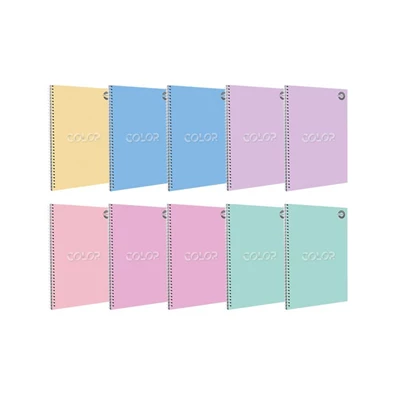 TC Color A4 70 lapos pasztell vegyes kockás spirálfüzet TC Color A4 70 lapos pasztell vegyes kockás spirálfüzet