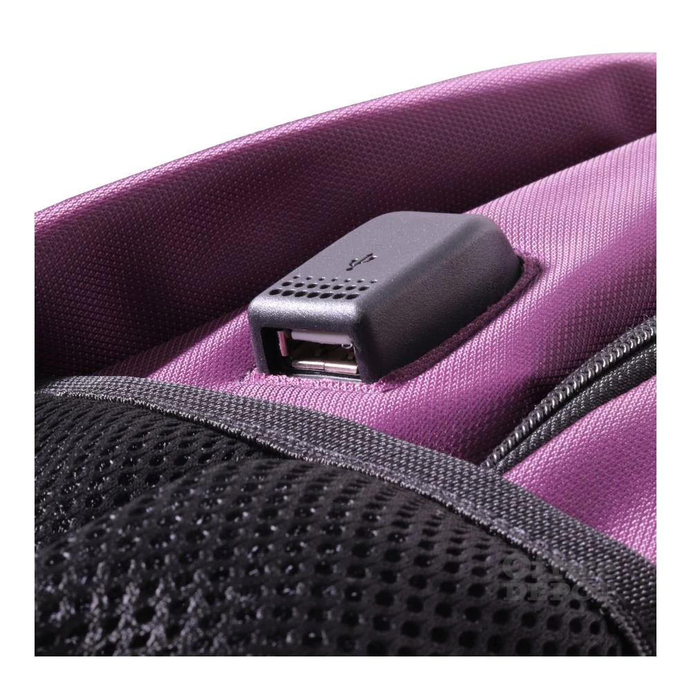 TOO 15,6" USB portos lila hátizsák