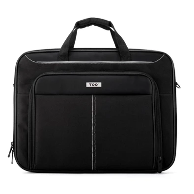 TOO 15,6" fekete notebook táska fehér dekor csíkkal TOO 15,6" fekete notebook táska fehér dekor csíkkal