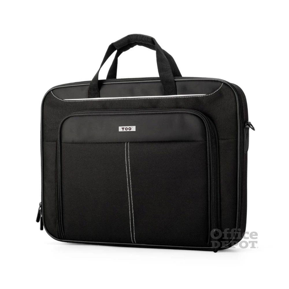 TOO 15,6" fekete notebook táska fehér dekor csíkkal