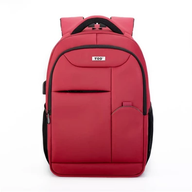 TOO 15,6" lopásbiztos/USB portos piros hátizsák TOO 15,6" lopásbiztos/USB portos piros hátizsák