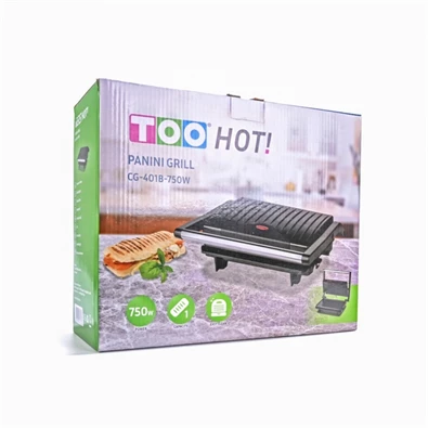 TOO CG-401B-750W fekete kontakt grill TOO CG-401B-750W fekete kontakt grill