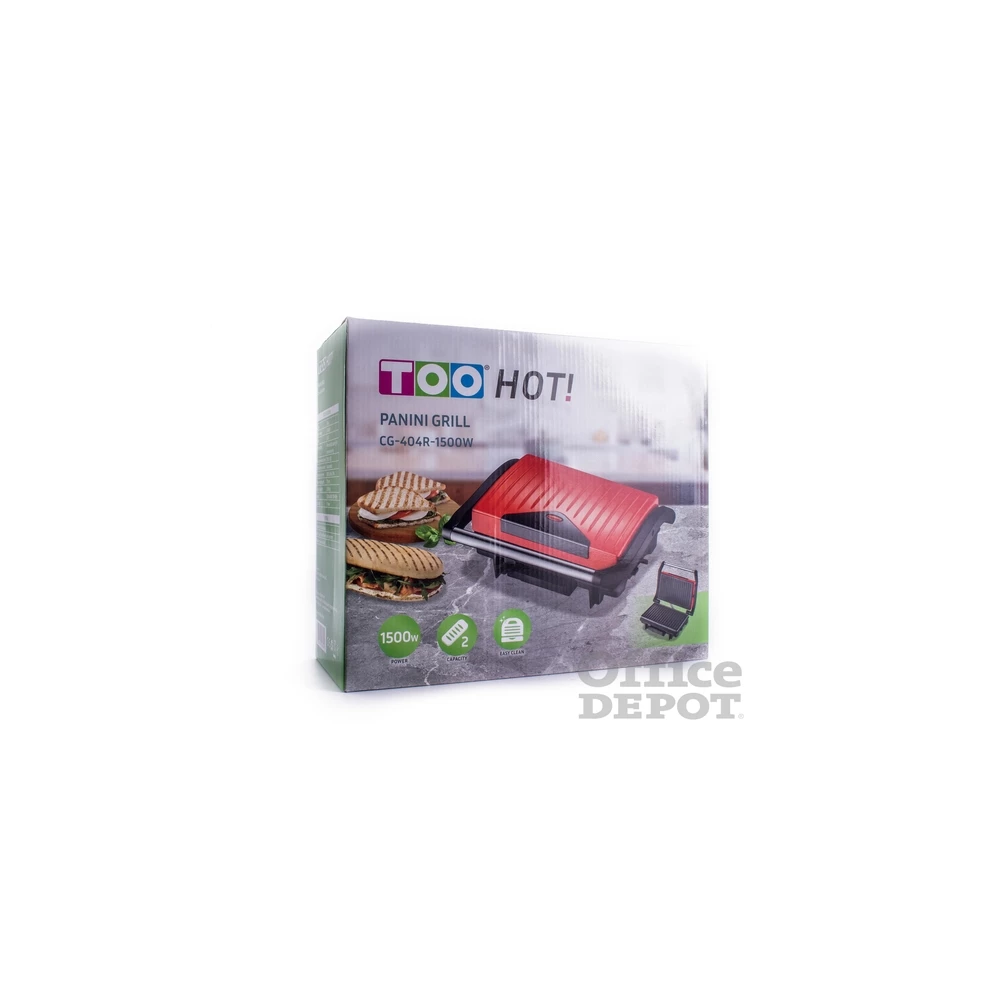 TOO CG-404R-1500W piros kontakt grill