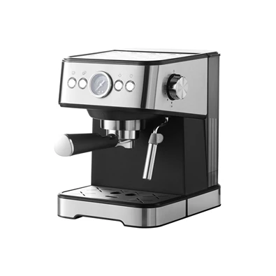 TOO CM-1350-B Eszpresszó kávéfőző tejhabosítóval, nyomásmérővel, 20 bar, 1350W, fekete-rozsdamentes