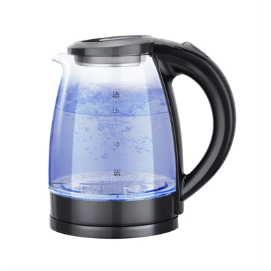 TOO KE-800 1,8L-es fekete üveg vízforraló