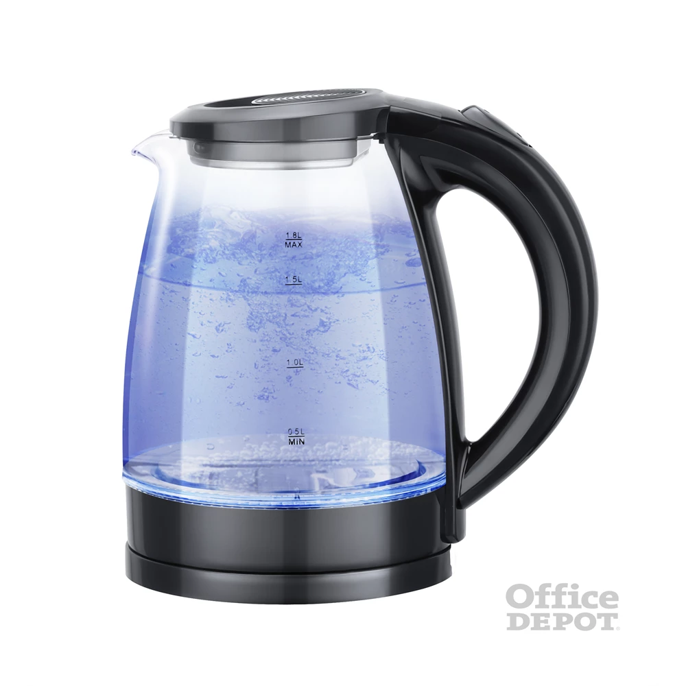 TOO KE-800 1,8L-es fekete üveg vízforraló
