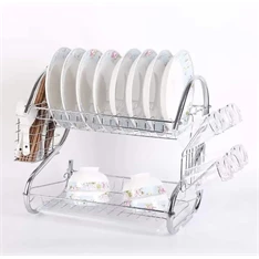 TOO KT-581 Kétszintes MINI fém konyhai edényszárító 25x36x36cm TOO KT-581 Kétszintes MINI fém konyhai edényszárító 25x36x36cm
