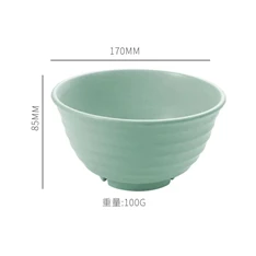 TOO KT-106 5db-os vegyes színekben búzaszalma műanyag tál szett, 17×9 cm TOO KT-106 5db-os vegyes színekben búzaszalma műanyag tál szett, 17×9 cm
