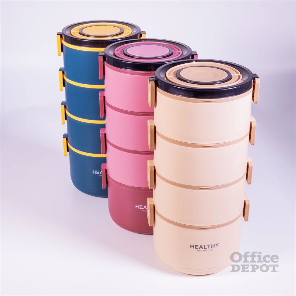 TOO KT-114-GR zöld műanyag ételhordó, 15×15×33 cm