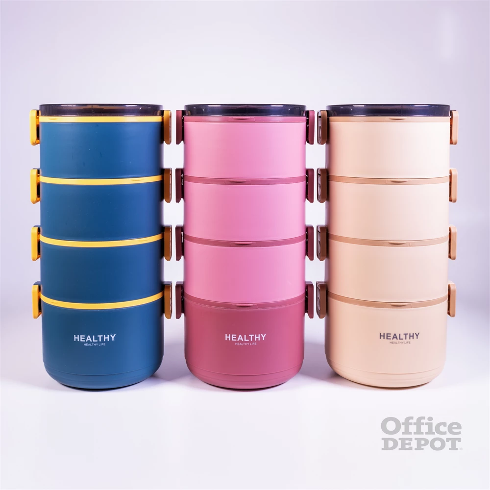 TOO KT-114-GR zöld műanyag ételhordó, 15×15×33 cm