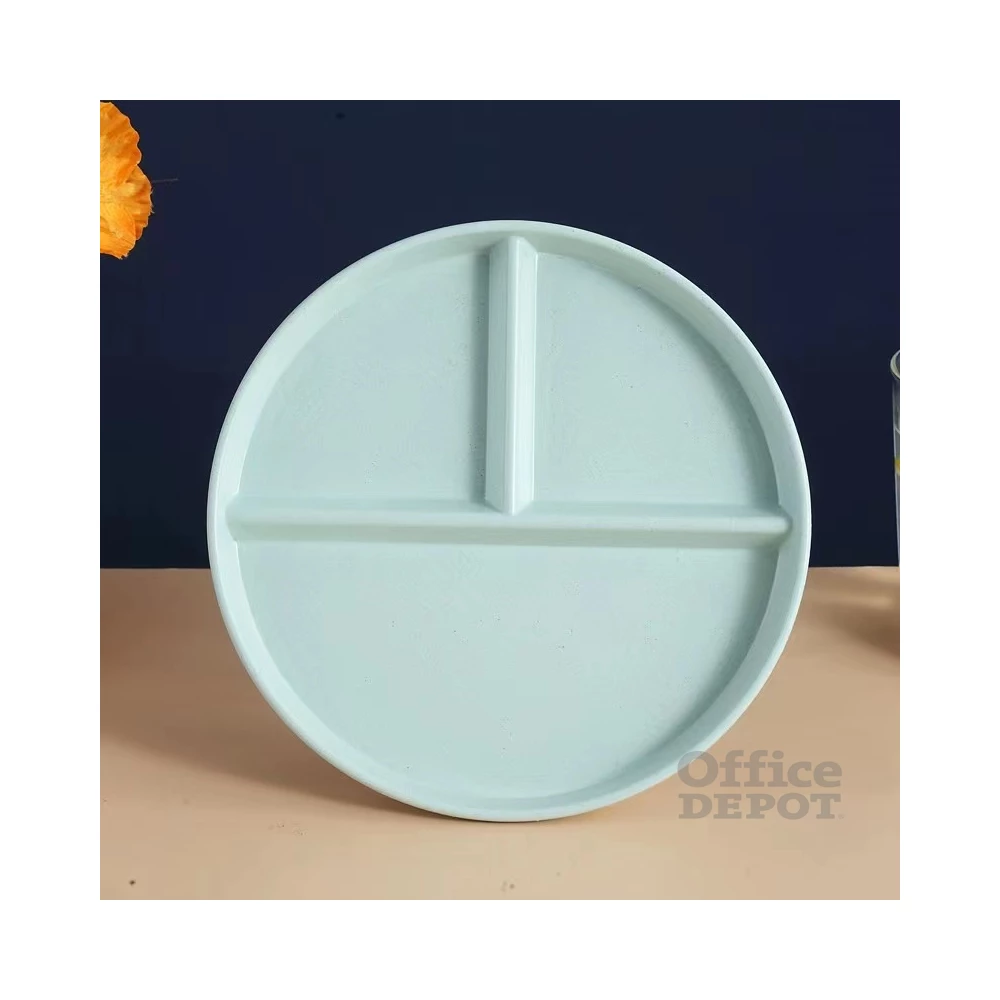 TOO KT-123 4db-os vegyes színekben búzaszalma műanyag elosztott tányér szett, 22.5×2.5cm