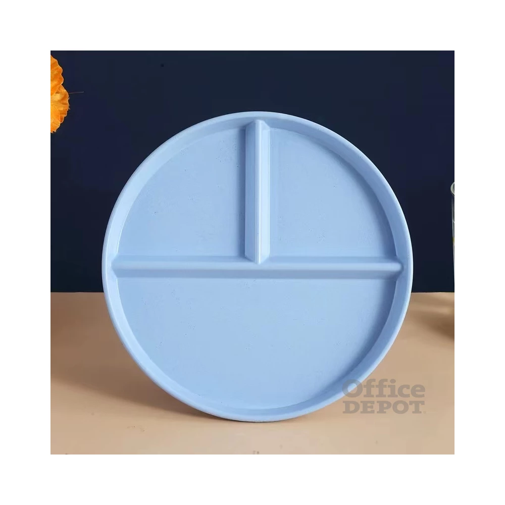 TOO KT-123 4db-os vegyes színekben búzaszalma műanyag elosztott tányér szett, 22.5×2.5cm