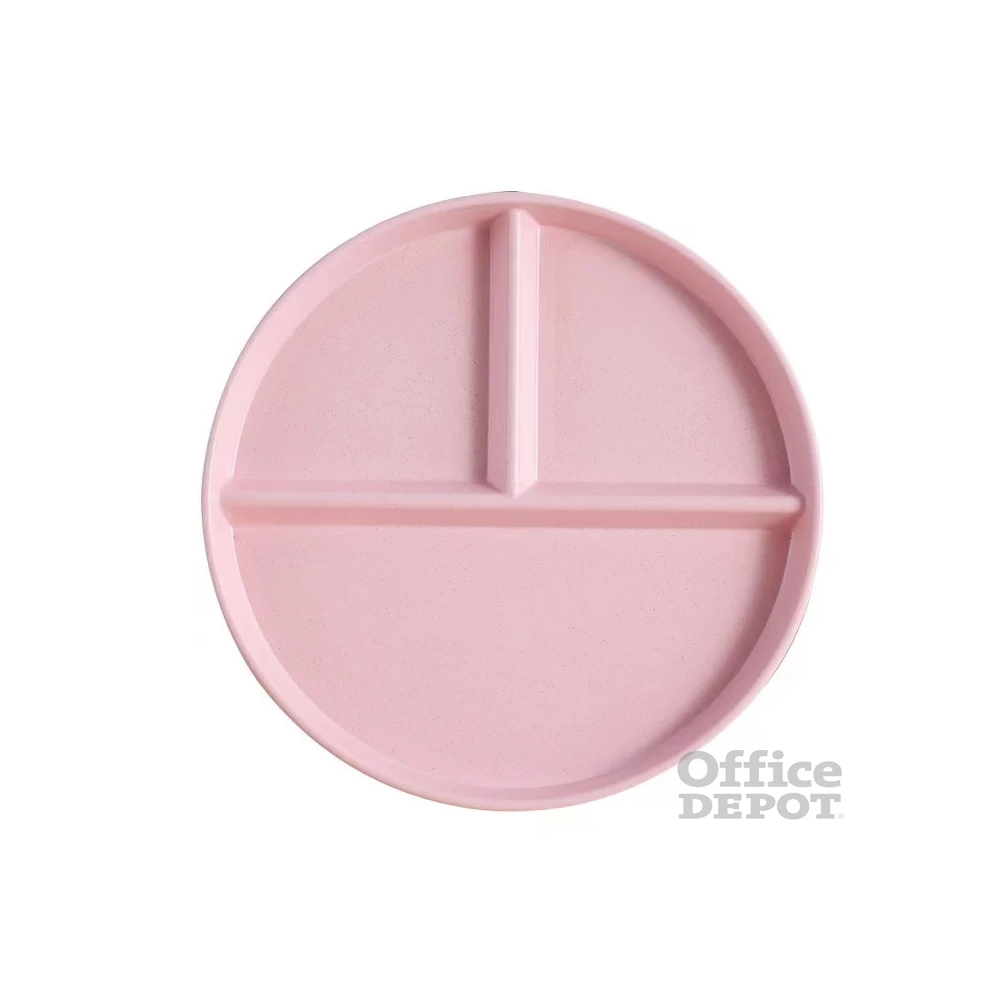 TOO KT-123 4db-os vegyes színekben búzaszalma műanyag elosztott tányér szett, 22.5×2.5cm