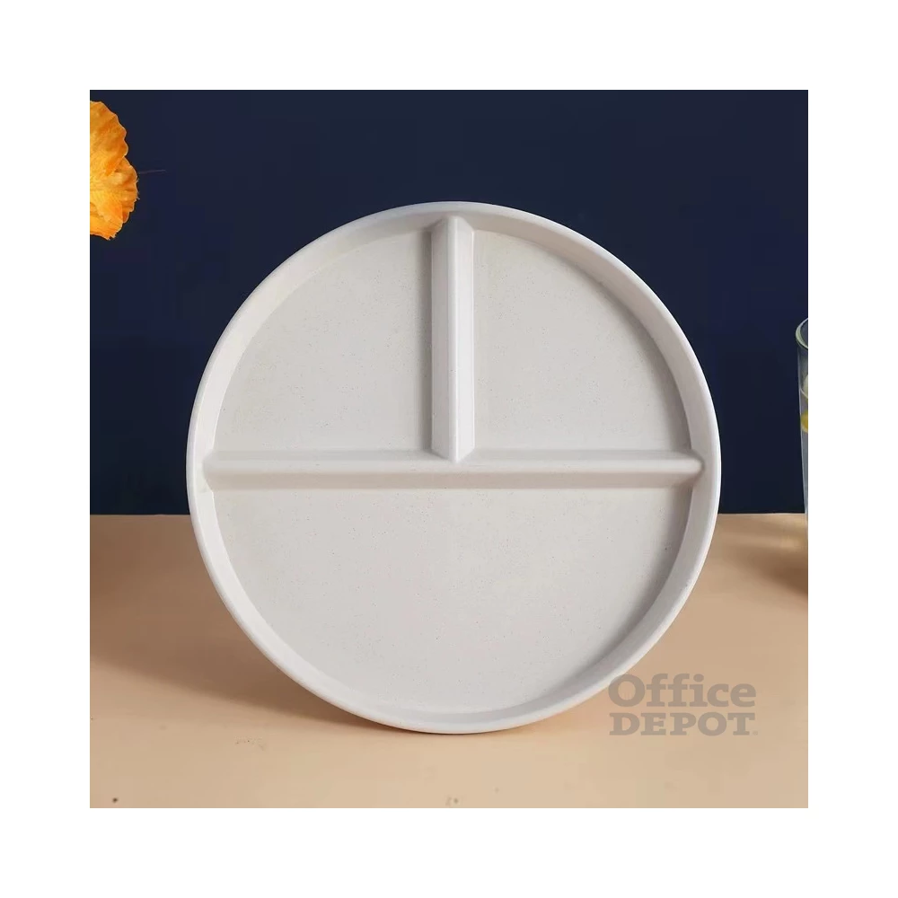 TOO KT-123 4db-os vegyes színekben búzaszalma műanyag elosztott tányér szett, 22.5×2.5cm