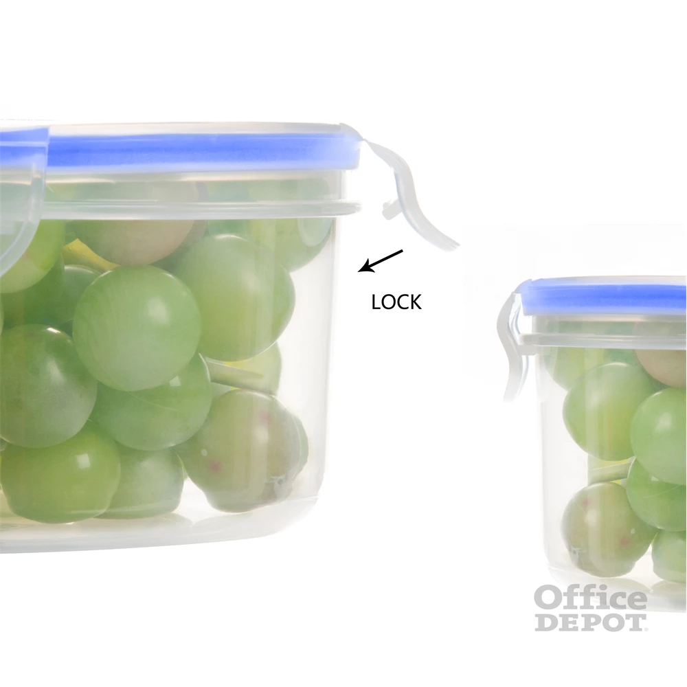 TOO KT-142 5 db-os kerek ételtároló doboz szett 400ml+800ml+1.500ml+2.300ml+3.600ml