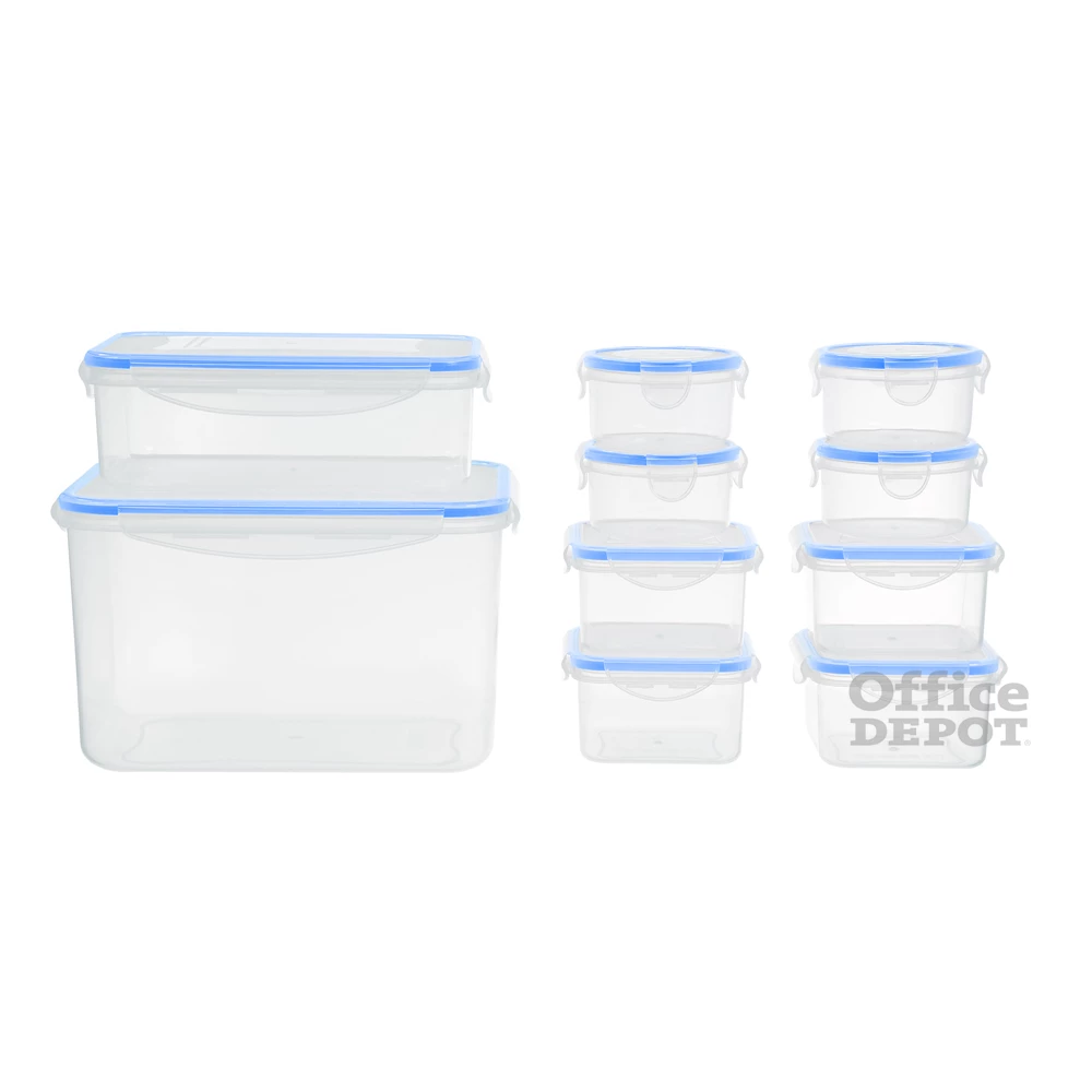 TOO KT-143 10 db-os ételtároló doboz szett, 2x180ml+2x400ml+2x500ml+3x1.200ml+2.000ml