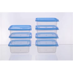 TOO KT-151 7db-os négyzetes 600ml-es ételtároló doboz szett TOO KT-151 7db-os négyzetes 600ml-es ételtároló doboz szett