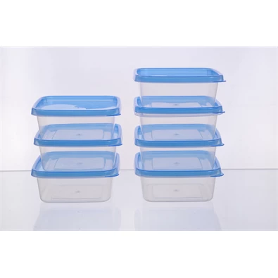 TOO KT-151 7db-os négyzetes 600ml-es ételtároló doboz szett TOO KT-151 7db-os négyzetes 600ml-es ételtároló doboz szett