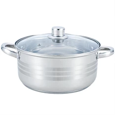 TOO KT-217 5,5 L-es fazék/lábas fedővel, 24cm-es konyhai rozsdamentes edény TOO KT-217 5,5 L-es fazék/lábas fedővel, 24cm-es konyhai rozsdamentes edény