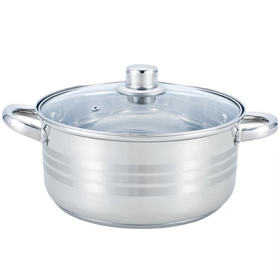 TOO KT-217 5,5 L-es fazék/lábas fedővel, 24cm-es konyhai rozsdamentes edény TOO KT-217 5,5 L-es fazék/lábas fedővel, 24cm-es konyhai rozsdamentes edény