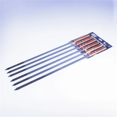 TOO KT-395 6 db-os 58 cm-es fa nyelű kard alakú nyárs TOO KT-395 6 db-os 58 cm-es fa nyelű kard alakú nyárs