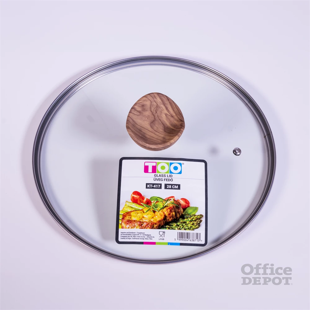 TOO KT-417 28 cm-es üveg fedő