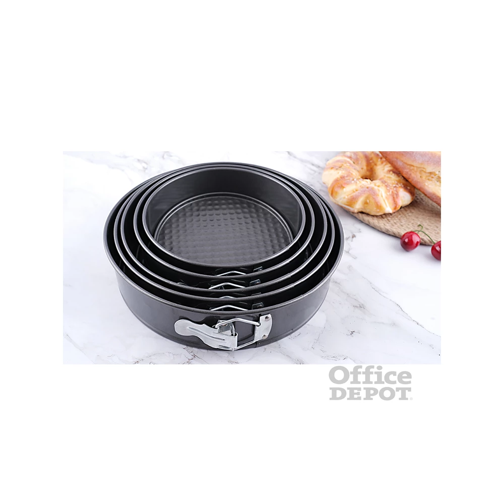 TOO KT-54-BK 3 db-os kerek szénacél tortaforma készlet, 18/20/22/ cm