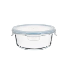 TOO KT-89 üveg 650 ml-es hőálló kerek ételtároló csatolható műanyag tetővel TOO KT-89 üveg 650 ml-es hőálló kerek ételtároló csatolható műanyag tetővel