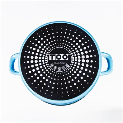 TOO LINE BLUE 5,5 literes, 24cm átmérő, 12cm magasságú lábas (fazék) üveg fedővel TOO LINE BLUE 5,5 literes, 24cm átmérő, 12cm magasságú lábas (fazék) üveg fedővel