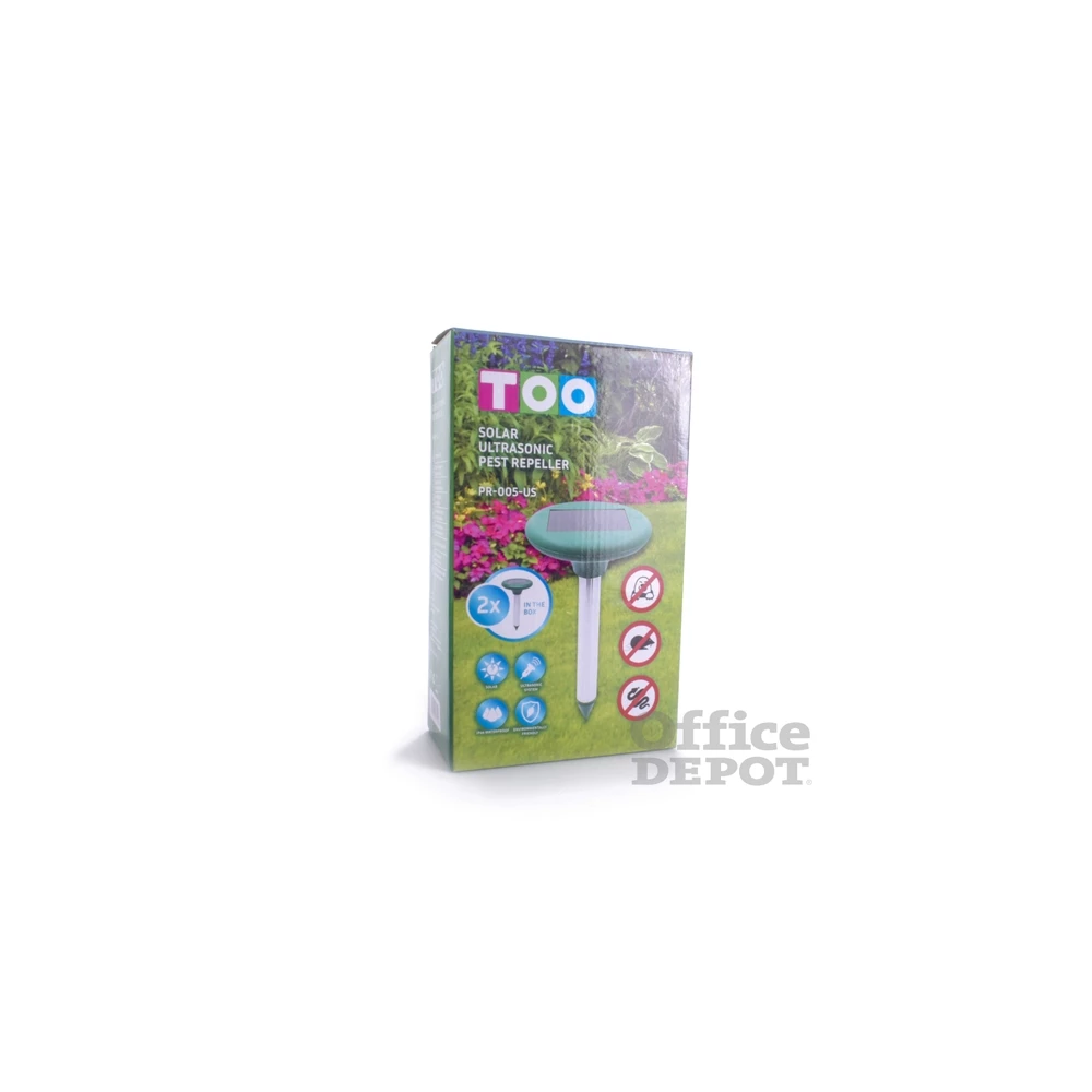 TOO PR-005-US 2 db-os kerti ultrahangos vakond-, egér- és kártevőriasztó