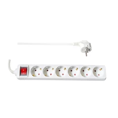 TOO PSW-630S 6 aljzat 3 méter 3x1.5mm2 fehér kapcsolós elosztó TOO PSW-630S 6 aljzat 3 méter 3x1.5mm2 fehér kapcsolós elosztó