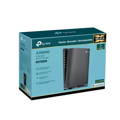 TP-Link Archer AX80 AX6000 8-Stream Wi-Fi 6 802.11ax Vezeték nélküli Multi-Gigabit Router TP-Link Archer AX80 AX6000 8-Stream Wi-Fi 6 802.11ax Vezeték nélküli Multi-Gigabit Router