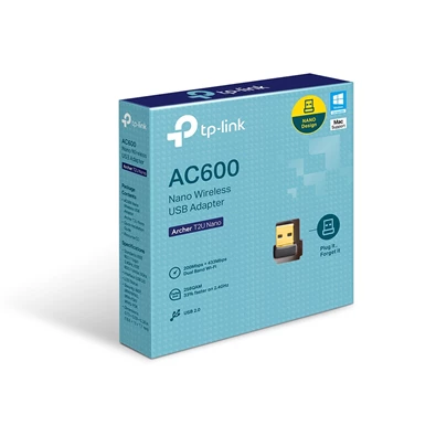 TP-Link Archer T2U Nano AC600 Dual-Band Vezeték nélküli USB adapter TP-Link Archer T2U Nano AC600 Dual-Band Vezeték nélküli USB adapter