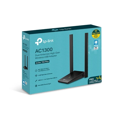 TP-Link Archer T4U Plus AC1300 Dual Band Vezeték nélküli USB adapter TP-Link Archer T4U Plus AC1300 Dual Band Vezeték nélküli USB adapter