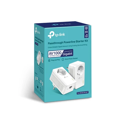 TP-Link TL-PA7017P AV1000 Passthrough Powerline Kit TP-Link TL-PA7017P AV1000 Passthrough Powerline Kit
